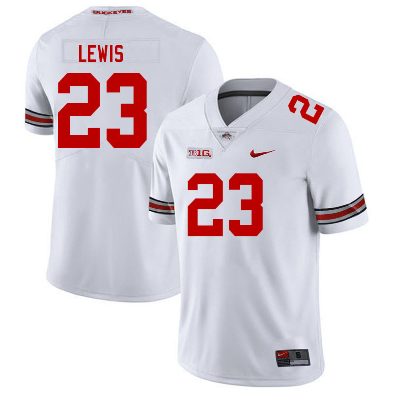 Men #23 Parker Lewis Ohio State Buckeyes College Football Jerseys Stitched-White